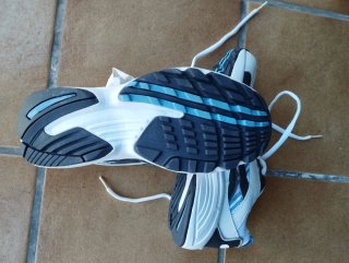 Zapatillas deportivas blancas y azules