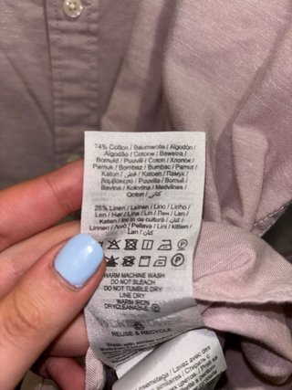 Camicia uomo in lino rosa collo alla coreana