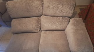 Sofá modular gris/plata 2 plazas