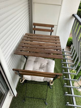 URGE POR MUDANZA. Conjunto terraza ikea y cojines