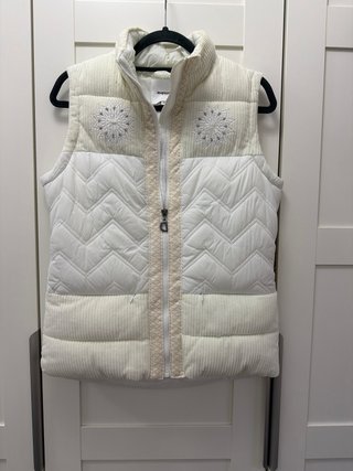 Chaleco Desigual Blanco Roto Talla M