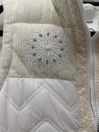 Chaleco Desigual Blanco Roto Talla M