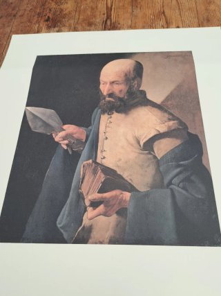Lámina Santo Tomás de Georges de la Tour.