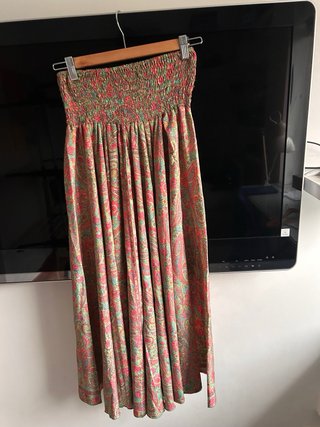 Falda pantalón larga estampada