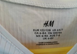 Camiseta manga larga blanca H&M