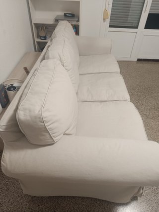 Sofá beige 3 plazas