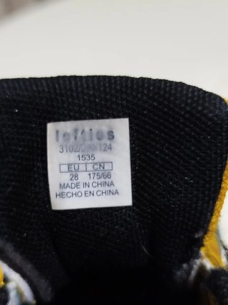 Zapatillas niño amarillas