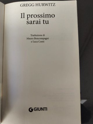 Il prossimo sarai tu libro di gregg hurwitz