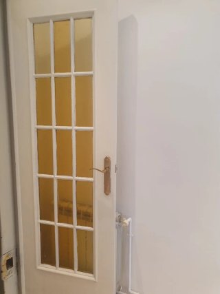Puerta Blanca Vintage con Cristal