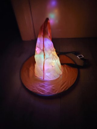 Sombrero Bruja LED Naranja Nuevo a estrenar