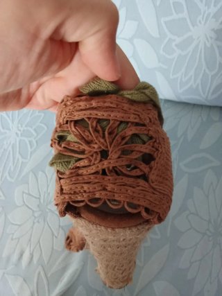 Cuñas de esparto con encaje