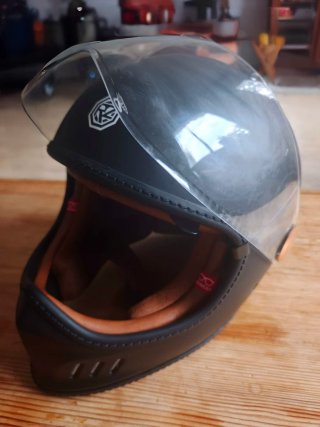 Casco Moto Custom Negro Mate
