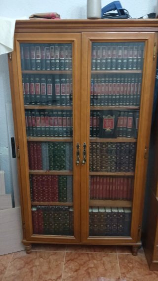Librería madera con 126 libros