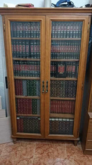 Librería madera con 126 libros