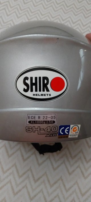 Casco de moto SHIRO con visera plateado