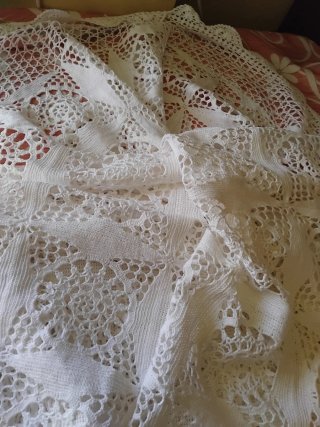 Copriletto pizzo bianco