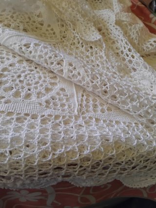 Copriletto pizzo bianco