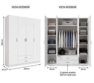 Armario 4 puertas de madera 295€ entrega gratis