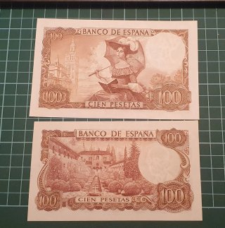 2 Billetes 100 Pesetas 1965/1970 SC