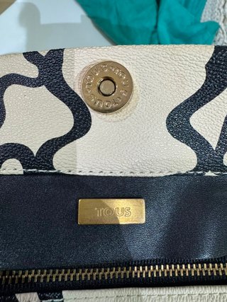 Bolso Tous Piel Beige y Negro Original
