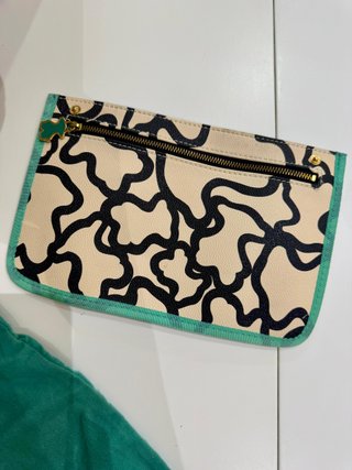 Bolso Tous Piel Beige y Negro Original