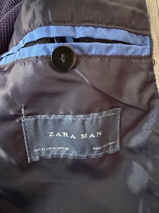 Blazer Zara con cappuccio rimovibile blu