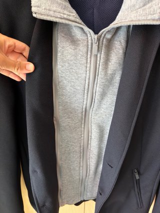 Blazer Zara con cappuccio rimovibile blu