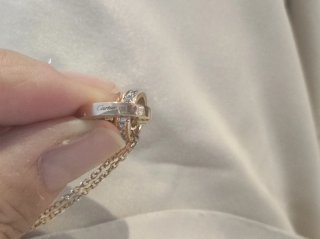 Collar Cartier LOVE Oro Rosa y Diamantes. Dos aros
