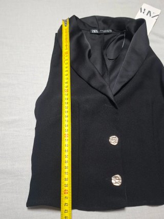 Chaleco Zara Negro Mujer