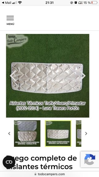 Aislantes térmicos camper