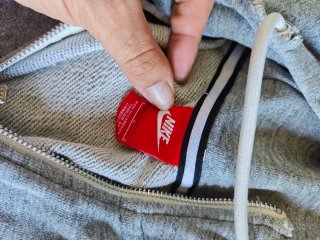Chaqueta Nike Gris Talla L Algodón