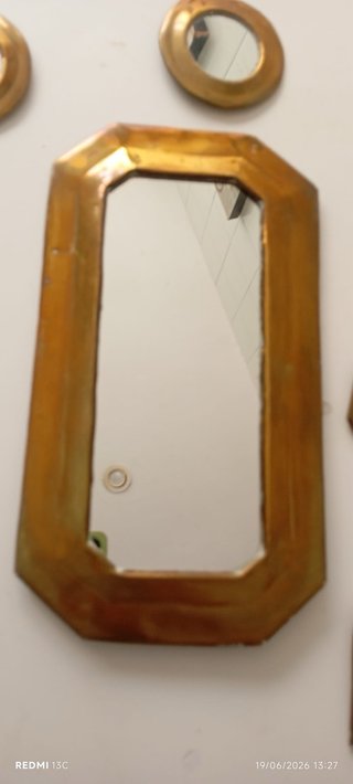 Lote de 7 espejos decorativos dorados