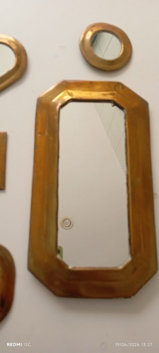 Lote de 7 espejos decorativos dorados