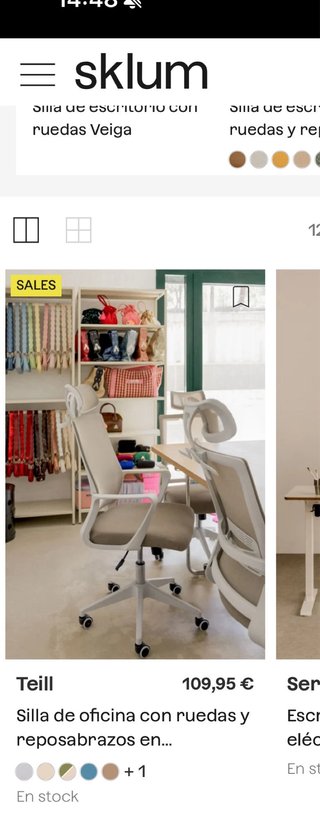 Silla de oficina Sklum sin estrenar
