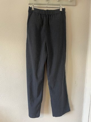 Pantalón de vestir gris a cuadros