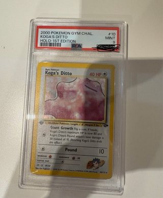 Carta Pokémon Koga's Ditto Holo PRIMERA EDICION
