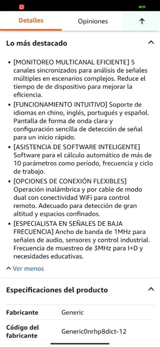 Osciloscopio 5 Canales Digital