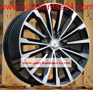 8807 JUEGO DE 4 LLANTAS SKODA BLACK METAL r809249