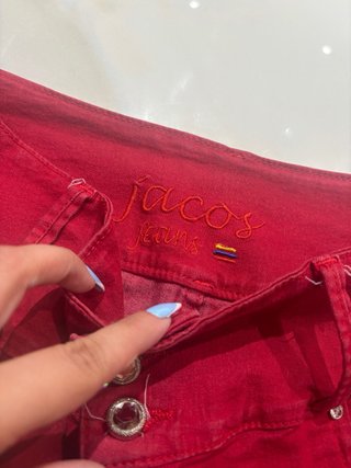 Pantalón Colombiano Rojo Talla 38