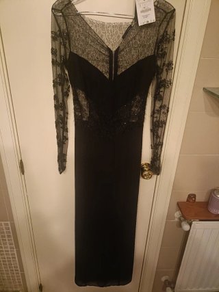 Vestido Zara Negro Talla S  Nuevo con etiqueta
