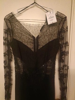 Vestido Zara Negro Talla S  Nuevo con etiqueta