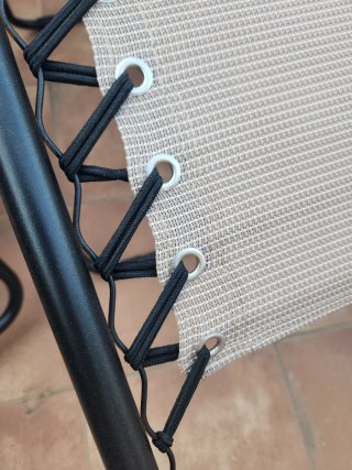 Set di 2 sdraio da giardino beige