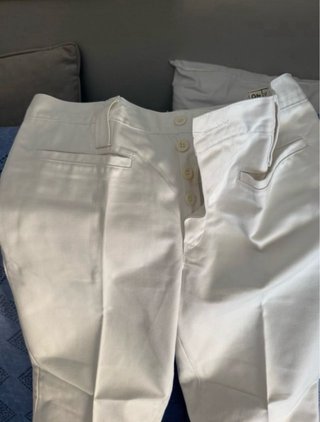 Pantalón de pinza Armada blanco C-46