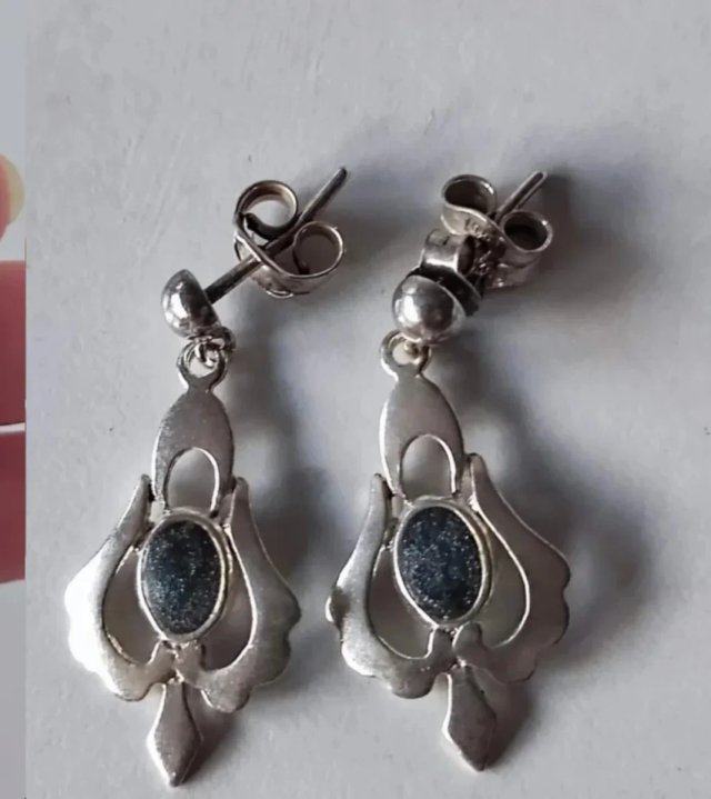 Pendientes Plata Ley Ametistas y Perlas