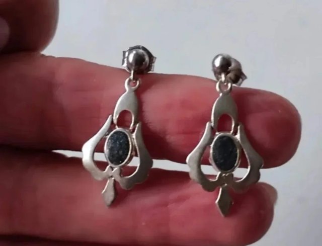 Pendientes Plata Ley Ametistas y Perlas
