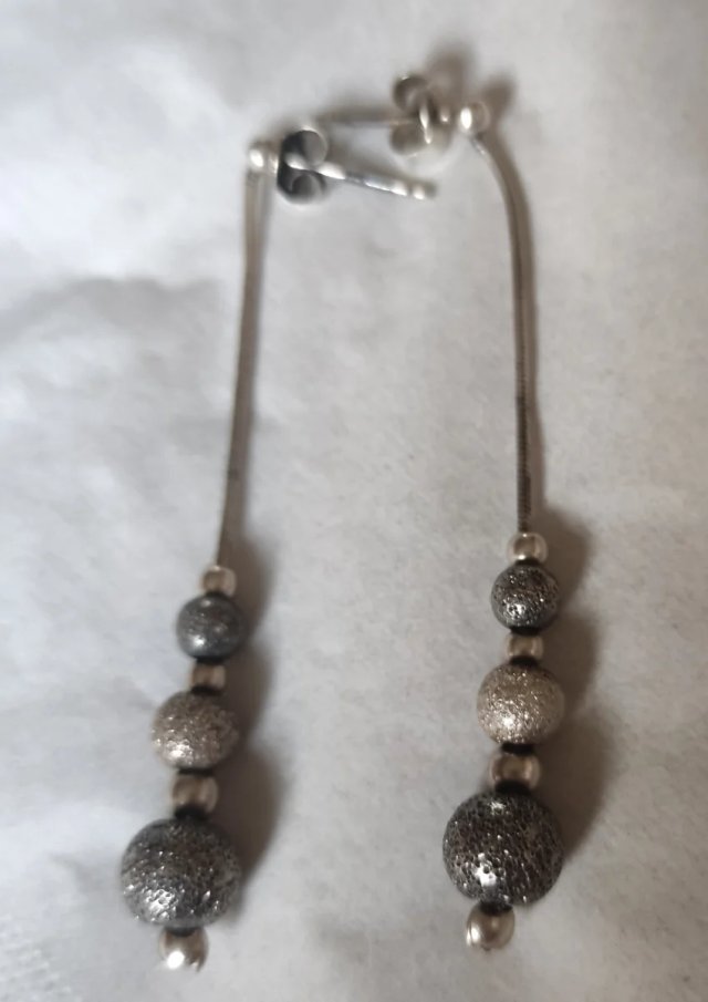 Pendientes Plata Ley Ametistas y Perlas