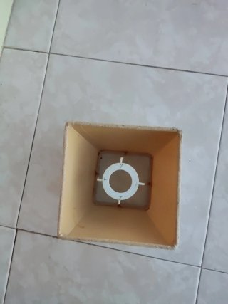 Tulipa tela lámpara cuadrada