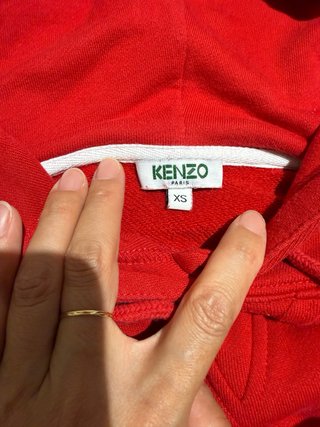 Sudadera Kenzo Roja con Tigre Bordado
