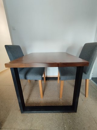 Mesa Comedor Industrial Madera y Metal