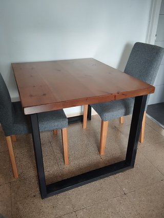 Mesa Comedor Industrial Madera y Metal